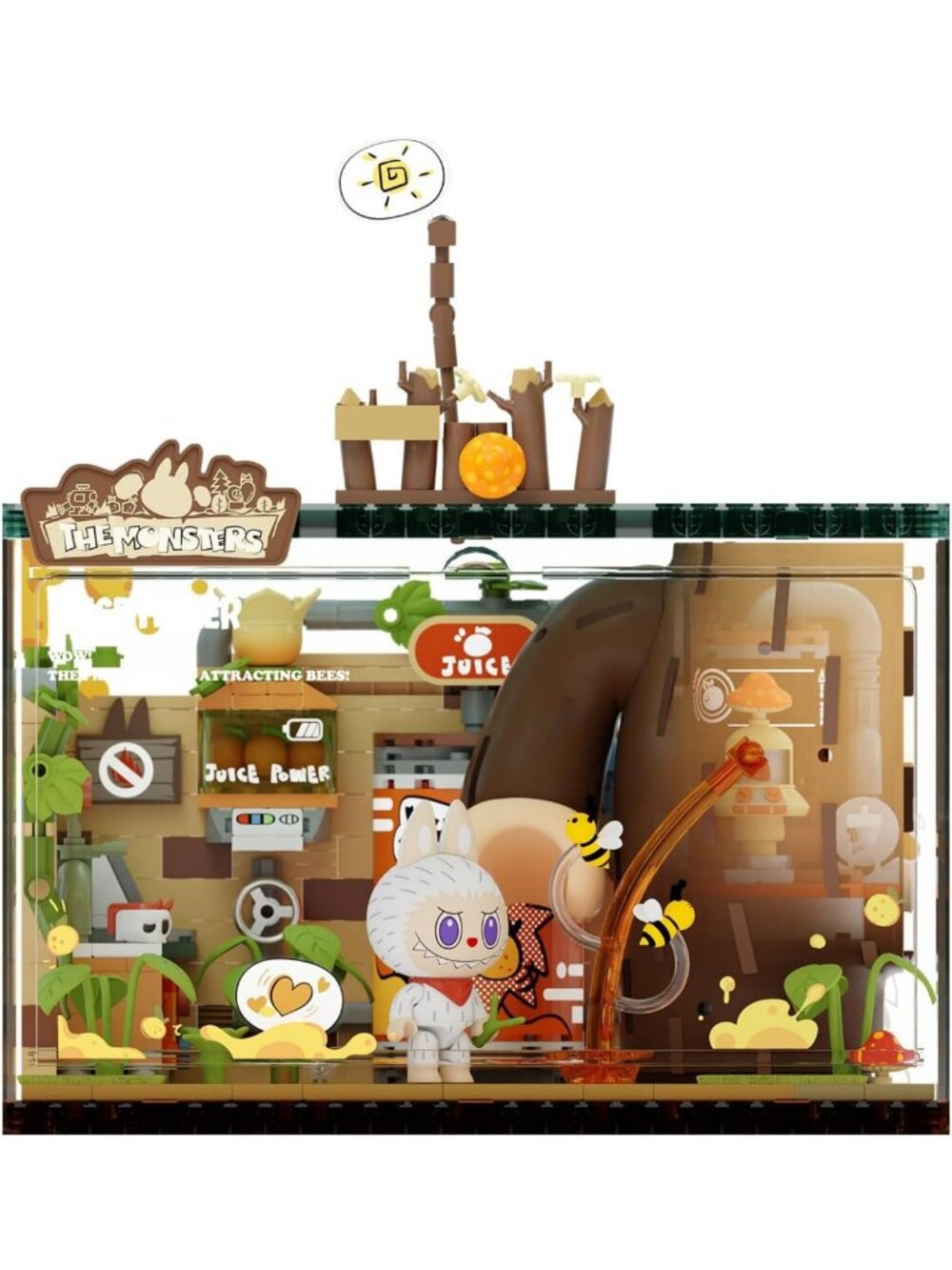 Interactive Building Toy Set - Juice Maker & Labubu Blocks for Kids, Boys
